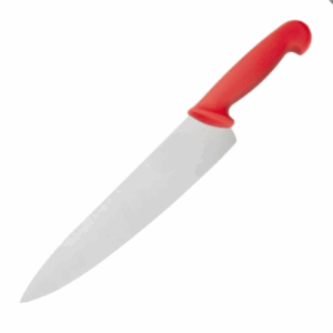 CUCHILLO DE CHEF ROJO  DE 10PLG