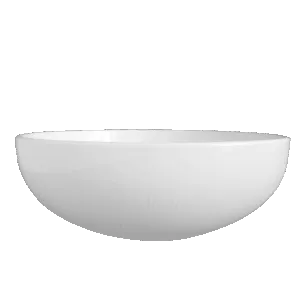 Bowl de 4.5 pulgadas Línea Aurora de porcelana blanca con diseño de líneas finas estilo aura solar