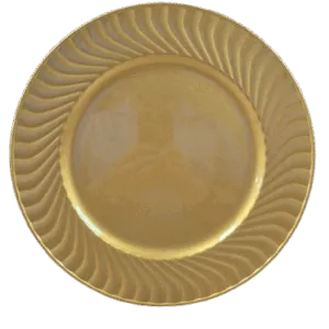 Baja plato de plástico de 33 cm para decoración de mesas en eventos, banquetes y uso en el hogar