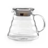 Jarra recibidora para extracción de café de 600 ml, elegante, en vidrio de borosilicato, compatible con V60, Chemex y métodos manuales, para servir café limpio y preciso