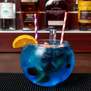 Copa bowl tipo pecera para bebidas de 400ml, ideal para cócteles y postres líquidos