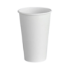 Vasos de papel blancos de 16 oz para bebidas frías con cobertura exterior contra condensación paquete de 50 unidades