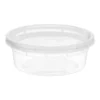 Deli container 8 oz de alta resistencia apto para congelación, líquidos hirviendo, microondas y lavavajillas