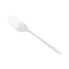 Tenedor plástico desechable blanco de 2.5 gramos para uso en alimentos