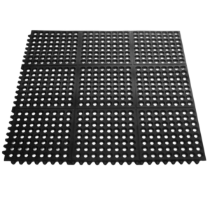 Alfombra Antifatiga Color Negro Enganchable